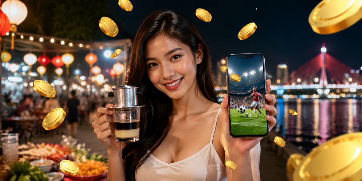 Người chơi theo dõi khuyến mãi cá cược thể thao tại Đà Nẵng bên ly cà phê